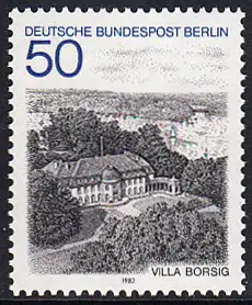 BERLIN 1982 Michel-Nummer 685 postfrisch EINZELMARKE - Berlin-Ansichten: Villa Borsig