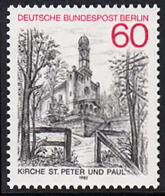 BERLIN 1982 Michel-Nummer 686 postfrisch EINZELMARKE - Berlin-Ansichten: Kirche St. Peter und Paul