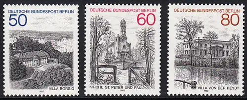 BERLIN 1982 Michel-Nummer 685-687 postfrisch SATZ(3) EINZELMARKEN - Berlin-Ansichten