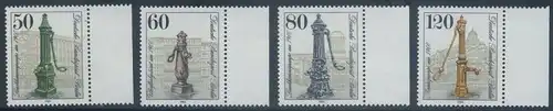 BERLIN 1983 Michel-Nummer 689-692 postfrisch SATZ(4) EINZELMARKEN RÄNDER rechts - Historische Straßenpumpen in Berlin