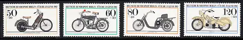 BERLIN 1983 Michel-Nummer 694-697 postfrisch SATZ(4) EINZELMARKEN - Historische Motorräder