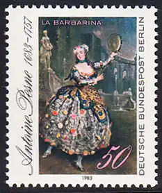 BERLIN 1983 Michel-Nummer 700 postfrisch EINZELMARKE - Antoine Pesne, Maler