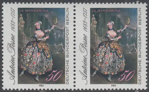 BERLIN 1983 Michel-Nummer 700 postfrisch horiz.PAAR - Antoine Pesne, Maler