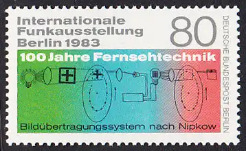 BERLIN 1983 Michel-Nummer 702 postfrisch EINZELMARKE - Internationale Funkausstellung (IFA), Berlin
