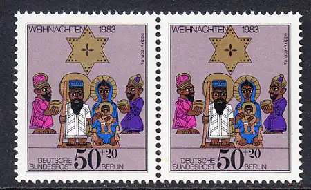 BERLIN 1983 Michel-Nummer 707 postfrisch horiz.PAAR - Weihnachten