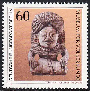 BERLIN 1984 Michel-Nummer 710 postfrisch EINZELMARKE - Kunstschätze in Berliner Museen: Göttin mit dem Perlenturban (Museum für Völkerkunde)