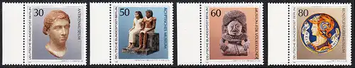 BERLIN 1984 Michel-Nummer 708-711 postfrisch SATZ(4) EINZELMARKEN RÄNDER links - Kunstschätze in Berliner Museen