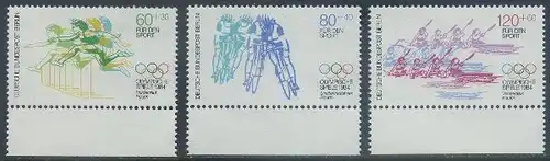 BERLIN 1984 Michel-Nummer 716-718 postfrisch SATZ(3) EINZELMARKEN RÄNDER unten - Olympische Sommerspiele, Los Angeles