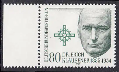 BERLIN 1984 Michel-Nummer 719 postfrisch EINZELMARKE RAND links - Dr. Erich Klausener, kath. Kirchenpolitiker