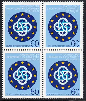BERLIN 1984 Michel-Nummer 721 postfrisch BLOCK - Konferenz der Europäischen Kulturminister, Berlin