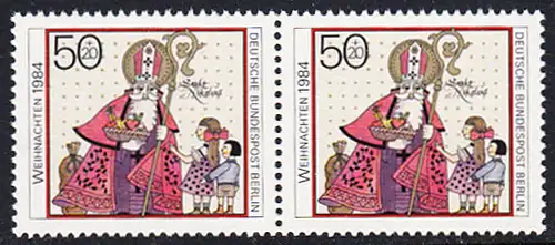 BERLIN 1984 Michel-Nummer 729 postfrisch horiz.PAAR - Weihnachten
