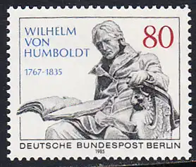 BERLIN 1985 Michel-Nummer 731 postfrisch EINZELMARKE - Wilhelm Freiherr von Humboldt