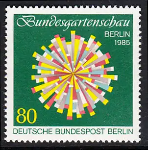 BERLIN 1985 Michel-Nummer 734 postfrisch EINZELMARKE - Bundesgartenschau, Berlin