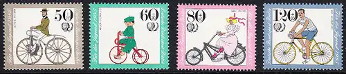 BERLIN 1985 Michel-Nummer 735-738 postfrisch SATZ(4) EINZELMARKEN - Historische Fahrräder