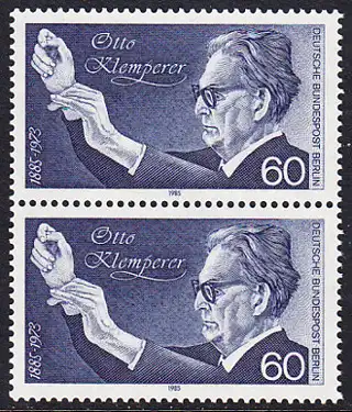 BERLIN 1985 Michel-Nummer 739 postfrisch vert.PAAR - Otto Klemperer, Dirigent