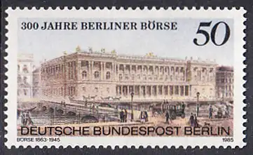 BERLIN 1985 Michel-Nummer 740 postfrisch EINZELMARKE - Berliner Börse