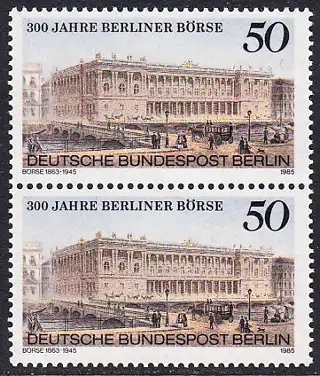BERLIN 1985 Michel-Nummer 740 postfrisch vert.PAAR - Berliner Börse