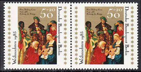 BERLIN 1985 Michel-Nummer 749 postfrisch horiz.PAAR - Weihnachten