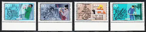 BERLIN 1986 Michel-Nummer 754-757 postfrisch SATZ(4) EINZELMARKEN RÄNDER unten - Handwerksberufe