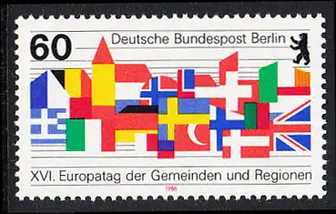 BERLIN 1986 Michel-Nummer 758 postfrisch EINZELMARKE - Europatag der Gemeinden und Regionen, Berlin