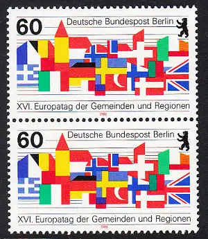 BERLIN 1986 Michel-Nummer 758 postfrisch vert.PAAR - Europatag der Gemeinden und Regionen, Berlin