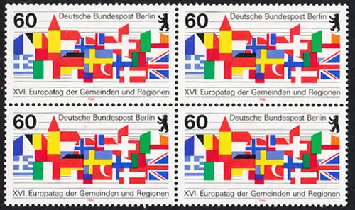 BERLIN 1986 Michel-Nummer 758 postfrisch BLOCK - Europatag der Gemeinden und Regionen, Berlin