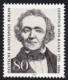BERLIN 1986 Michel-Nummer 759 postfrisch EINZELMARKE - Leopold von Ranke, Historiker