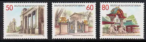 BERLIN 1986 Michel-Nummer 761-763 postfrisch SATZ(3) EINZELMARKEN - Portale und Tore in Berlin