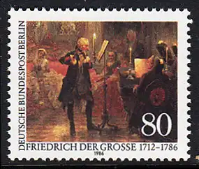 BERLIN 1986 Michel-Nummer 764 postfrisch EINZELMARKE - König Friedrich der Große von Preußen