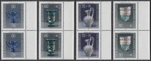 BERLIN 1986 Michel-Nummer 765-768 postfrisch SATZ(4) vert.PAARE RÄNDER rechts - Kostbare Gläser