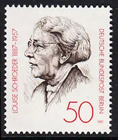 BERLIN 1987 Michel-Nummer 779 postfrisch EINZELMARKE - Louise Schroeder, Politikerin, Oberbürgermeisterin von Berlin
