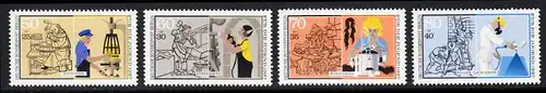 BERLIN 1987 Michel-Nummer 780-783 postfrisch SATZ(4) EINZELMARKEN - Handwerksberufe