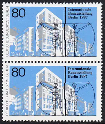BERLIN 1987 Michel-Nummer 785 postfrisch vert.PAAR - Internationale Bauausstellung (IBA), Berlin