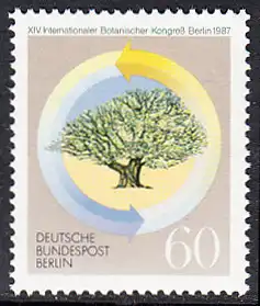 BERLIN 1987 Michel-Nummer 786 postfrisch EINZELMARKE - Internationaler Botanischer Kongress, Berlin