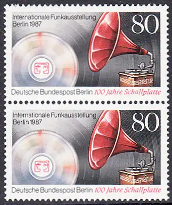 BERLIN 1987 Michel-Nummer 787 postfrisch vert.PAAR - Internationale Funkausstellung (IFA), Berlin