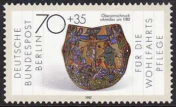 BERLIN 1987 Michel-Nummer 791 postfrisch EINZELMARKE - Gold- und Silberschmiedekunst: Oberarmschmuck Armilla