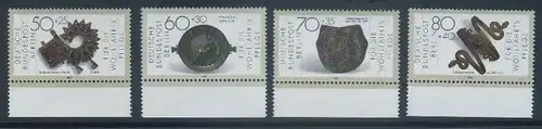 BERLIN 1987 Michel-Nummer 789-792 postfrisch SATZ(4) EINZELMARKEN RÄNDER unten - Gold- und Silberschmiedekunst