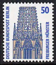 BERLIN 1987 Michel-Nummer 794 postfrisch EINZELMARKE - Sehenswürdigkeiten: Turm des Freiburger Münsters