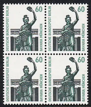 BERLIN 1987 Michel-Nummer 795 postfrisch BLOCK - Sehenswürdigkeiten: Bavaria, München