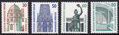 BERLIN 1987 Michel-Nummer 793-796 postfrisch SATZ(4) EINZELMARKEN - Sehenswürdigkeiten