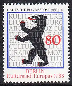 BERLIN 1988 Michel-Nummer 800 postfrisch EINZELMARKE - Berlin, Kulturhauptstadt Europas 1988