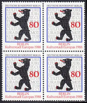 BERLIN 1988 Michel-Nummer 800 postfrisch BLOCK - Berlin, Kulturhauptstadt Europas 1988