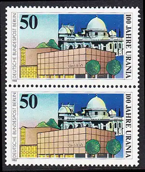 BERLIN 1988 Michel-Nummer 804 postfrisch vert.PAAR - Urania Berlin, Volkssternwarte und Planetarium