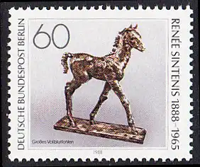 BERLIN 1988 Michel-Nummer 805 postfrisch EINZELMARKE - Renée Sintenis, Bildhauerin (Großes Vollblutfohlen)