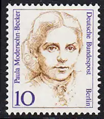 BERLIN 1988 Michel-Nummer 806 postfrisch EINZELMARKE - Frauen der deutschen Geschichte: Paula Modersohn-Becker, Malerin