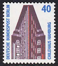 BERLIN 1988 Michel-Nummer 816 postfrisch EINZELMARKE - Sehenswürdigkeiten: St.-Petri-Dom, Schleswig