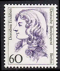 BERLIN 1988 Michel-Nummer 824 postfrisch EINZELMARKE - Frauen der deutschen Geschichte: Dorothea Erxleben, Ärztin