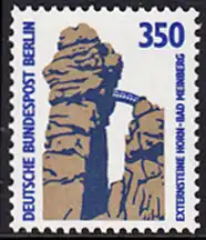 BERLIN 1989 Michel-Nummer 835 postfrisch EINZELMARKE - Sehenswürdigkeiten: Externsteine, Horn-Bad Meinberg