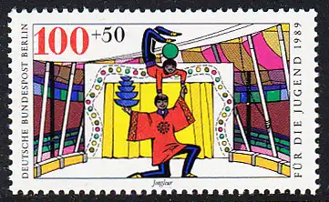BERLIN 1989 Michel-Nummer 841 postfrisch EINZELMARKE - Zirkus: Jongleur