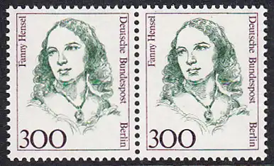 BERLIN 1989 Michel-Nummer 849 postfrisch horiz.PAAR - Frauen der deutschen Geschichte: Fanny Hensel, Musikerin